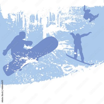 Picture of Background snowboard silhouette